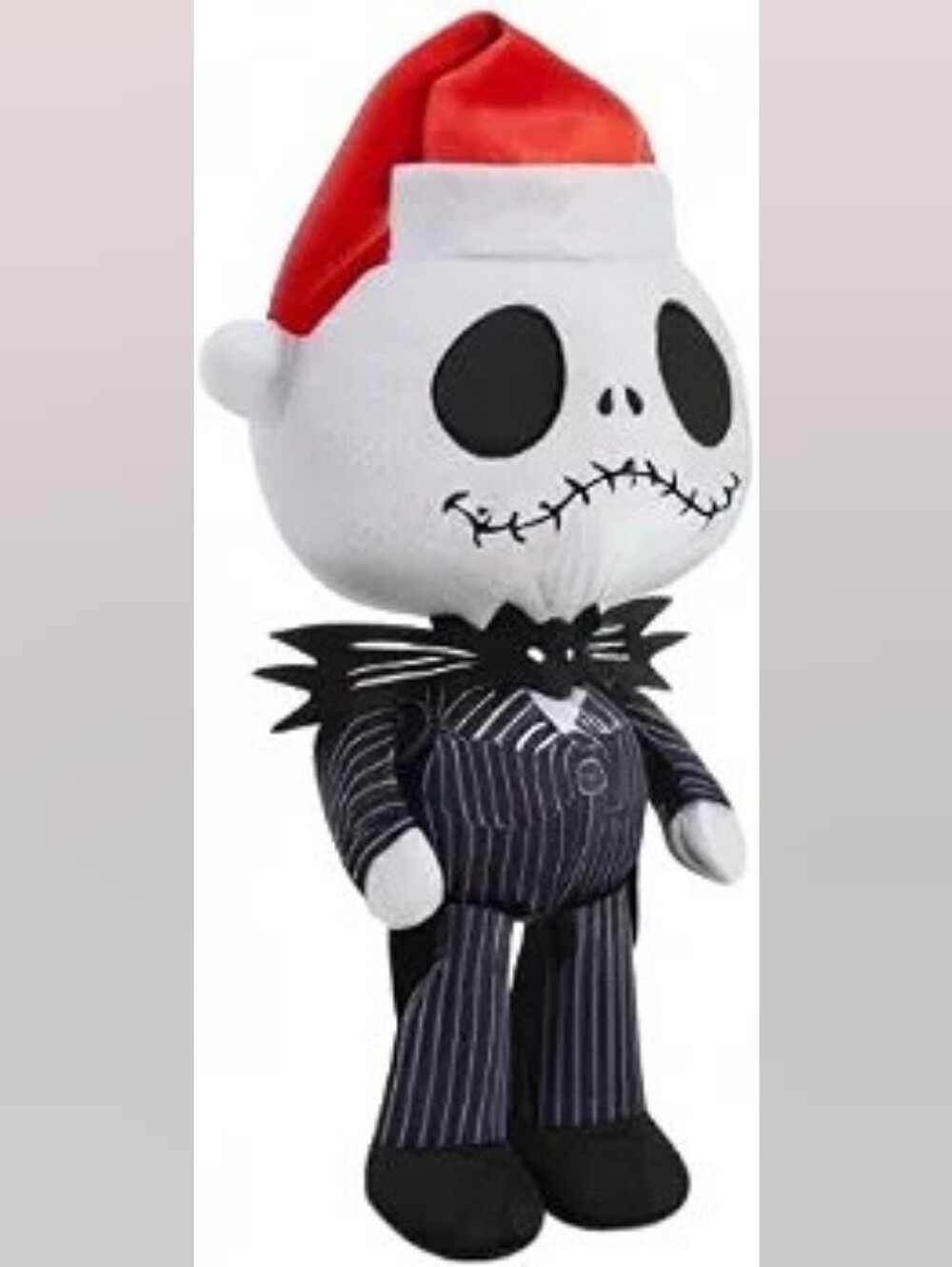 Festive Skull Plush with Red Santa Hat - Holiday Kids Stuffed Toy - Picture 4 of 4